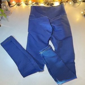 A AGROSTE Women's Scrunch Butt Lifting Leggings High Waisted Seamless,Blue,Small